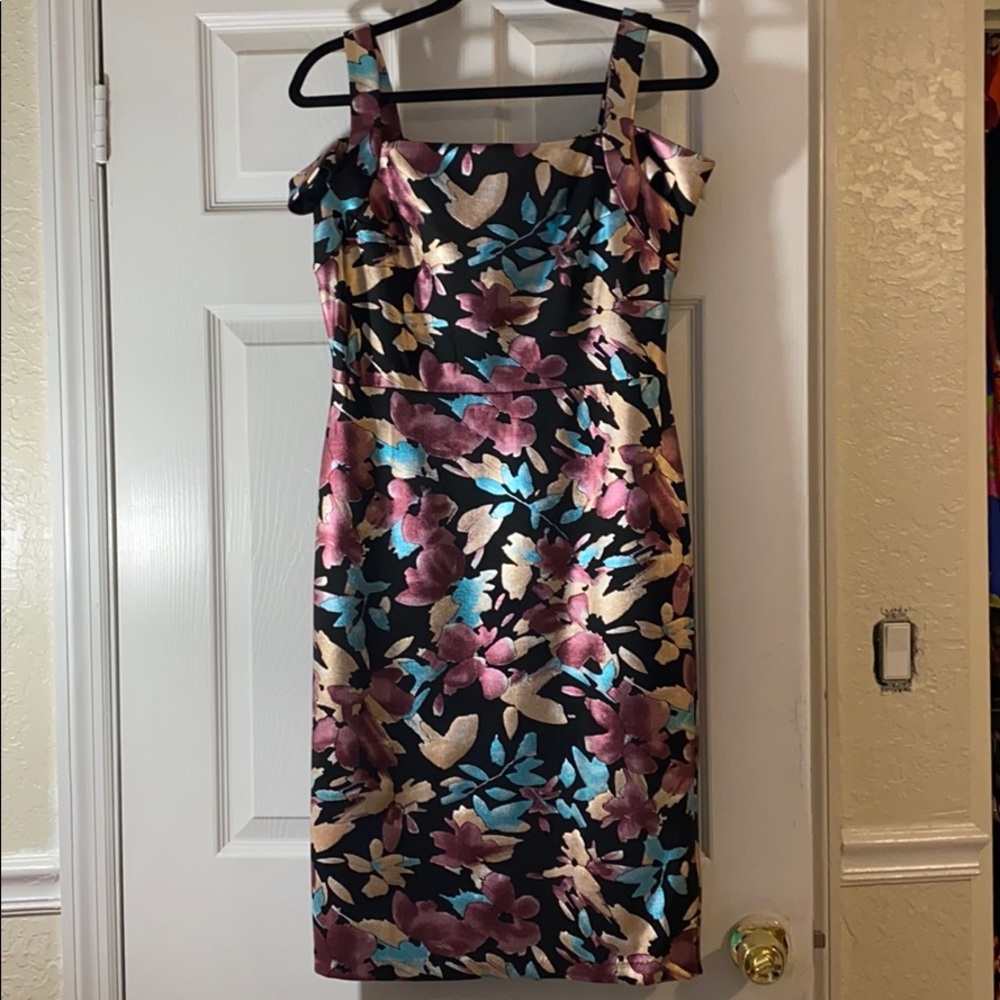 Beige by Eci Glitter Floral Dress